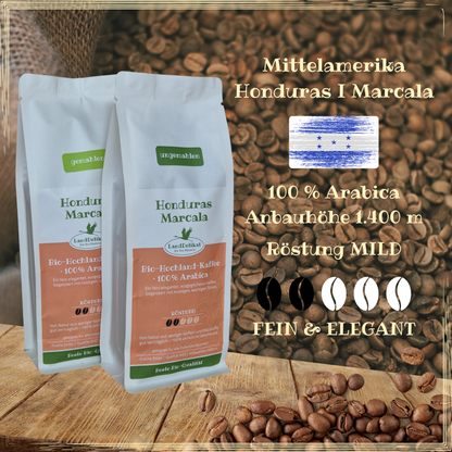 Bio-Hochlandkaffee I Honduras 100 % Arabica I mild I ungemahlen
