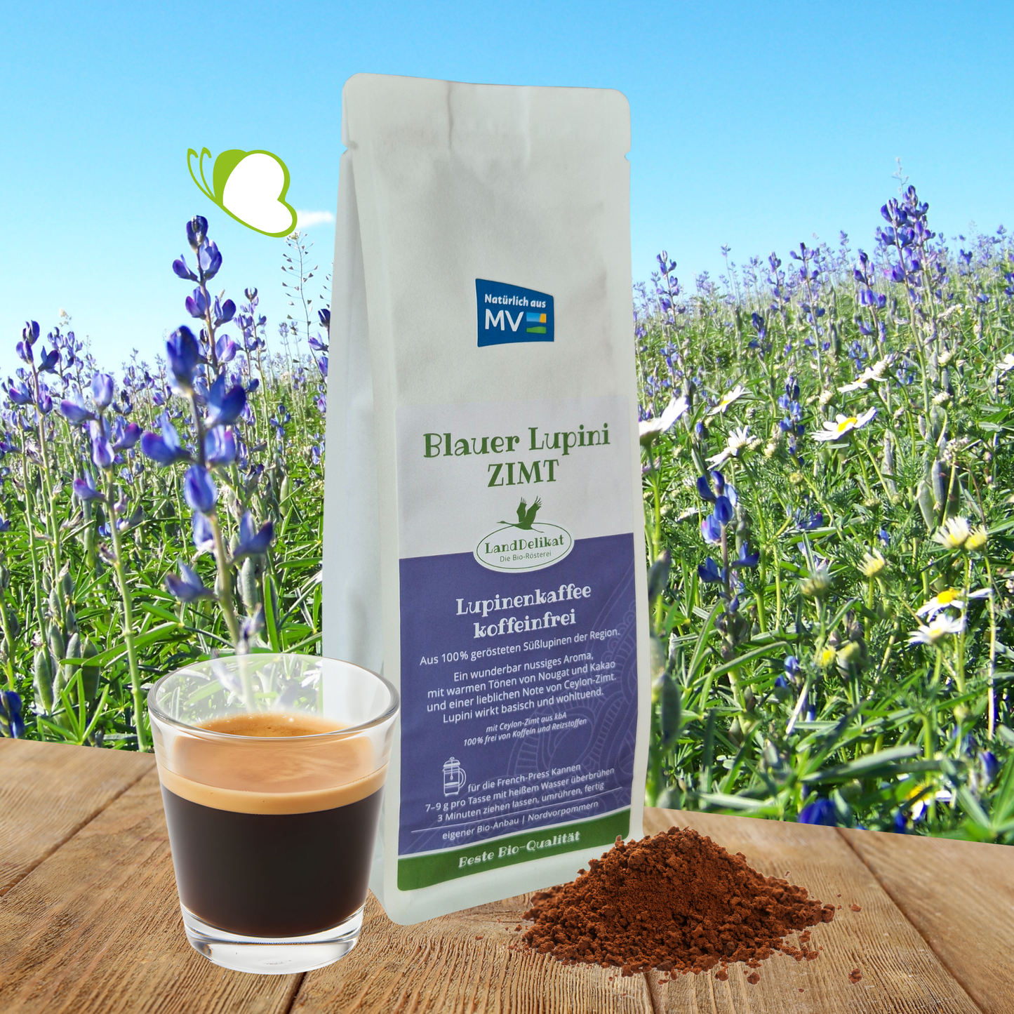 lupine coffee with CINNAMON