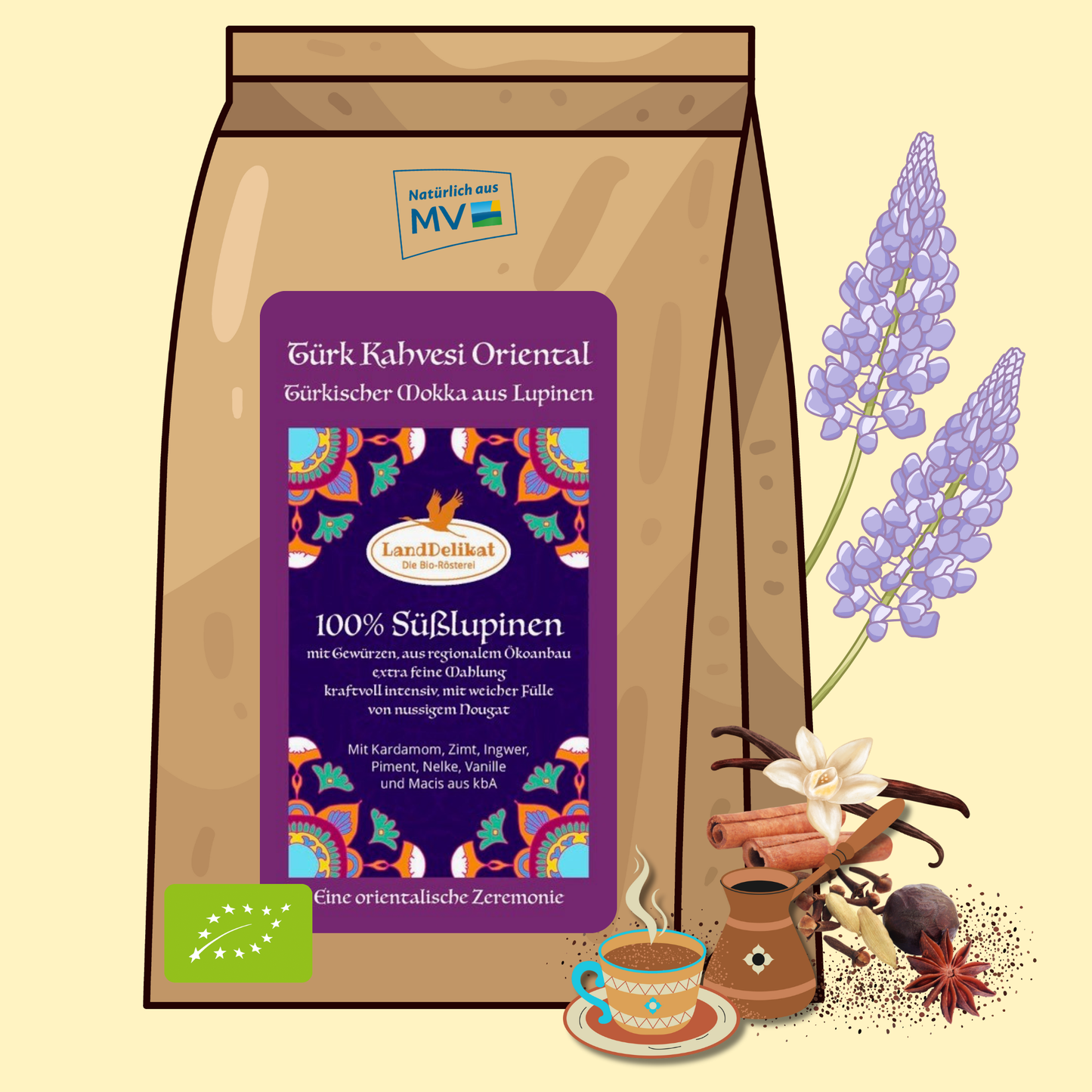 Türk Kahvesi ORIENTAL – aus LUPINEN mit Gewürzen