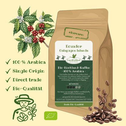 Bio-Inselkaffee I Ecuador Galapagos 100 % Arabica I gemahlen