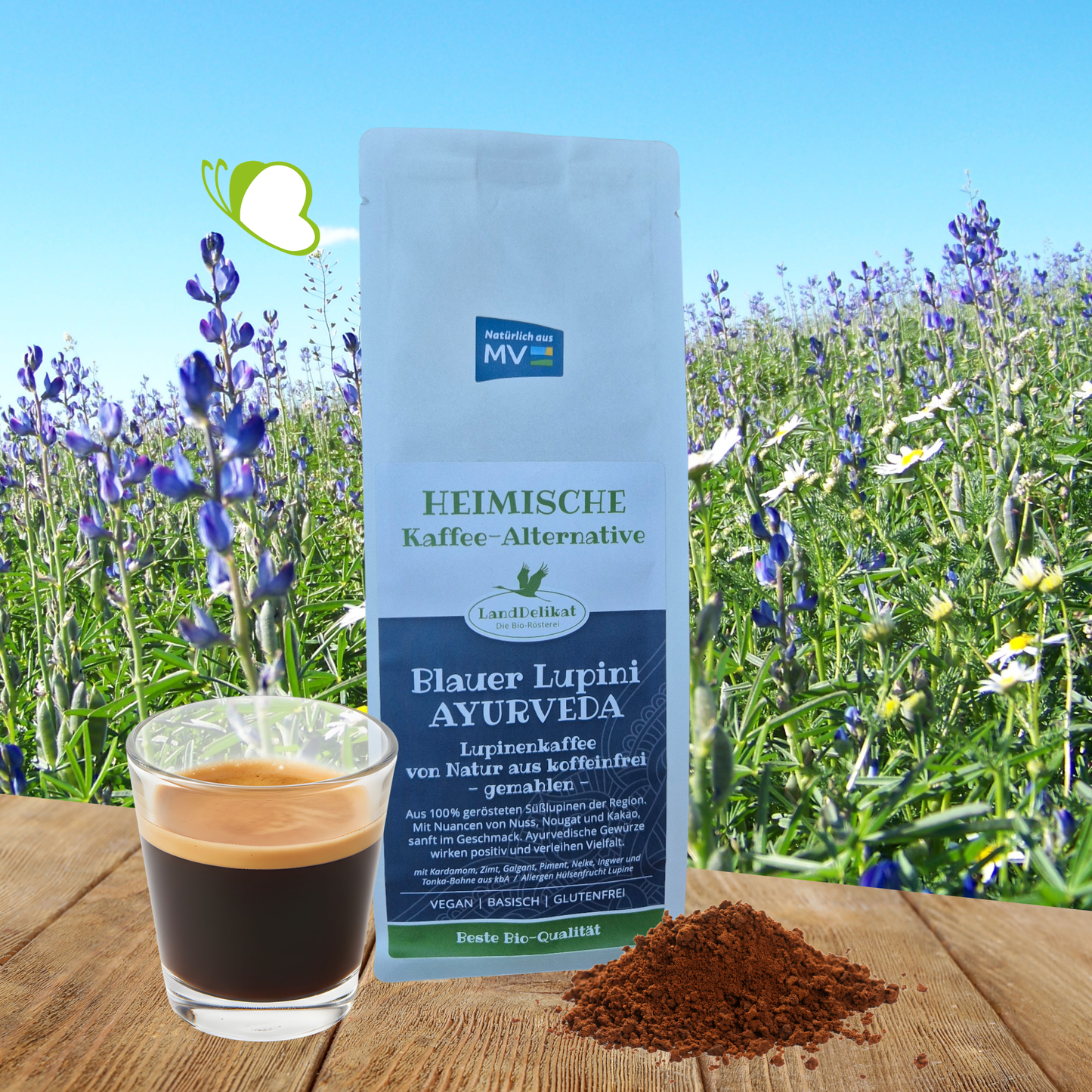 Bio-Lupinenkaffee I Blauer Lupini AYURVEDA I gemahlen