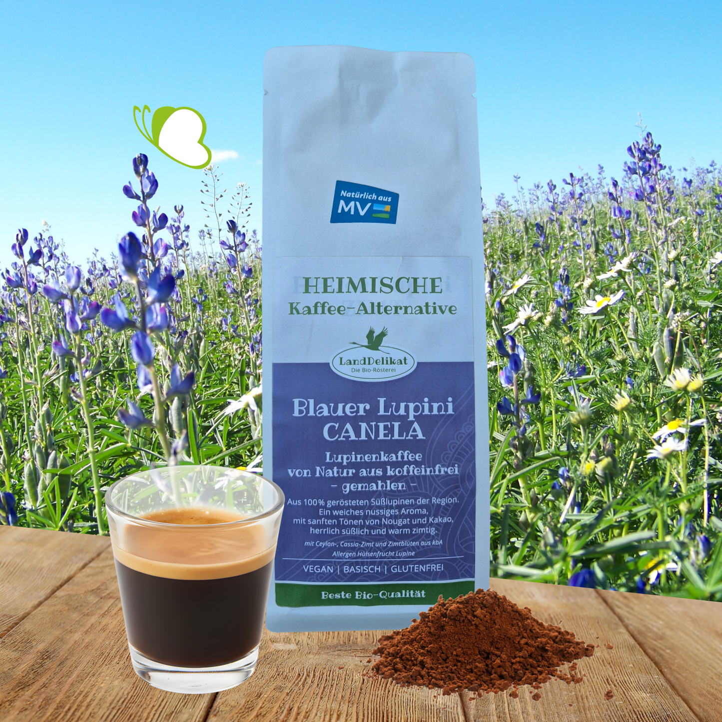 Bio-Lupinenkaffee I Blauer Lupini CANELA | GEMAHLEN
